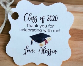 Graduation Favor Tags, Thank You tags, Gift tags, Graduation Tags - Graduation celebration Tags, Graduation Decorations, GRADUATION party