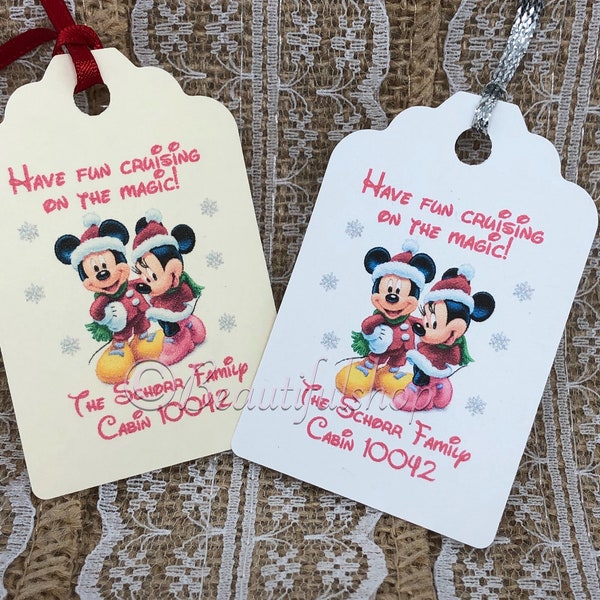 FE Tag, Fish extender, Merrytime themed gift tag, Disney cruise Christmas theme, Disney Cruise Christmas tags, Fish Extender Gift Tag Cruise