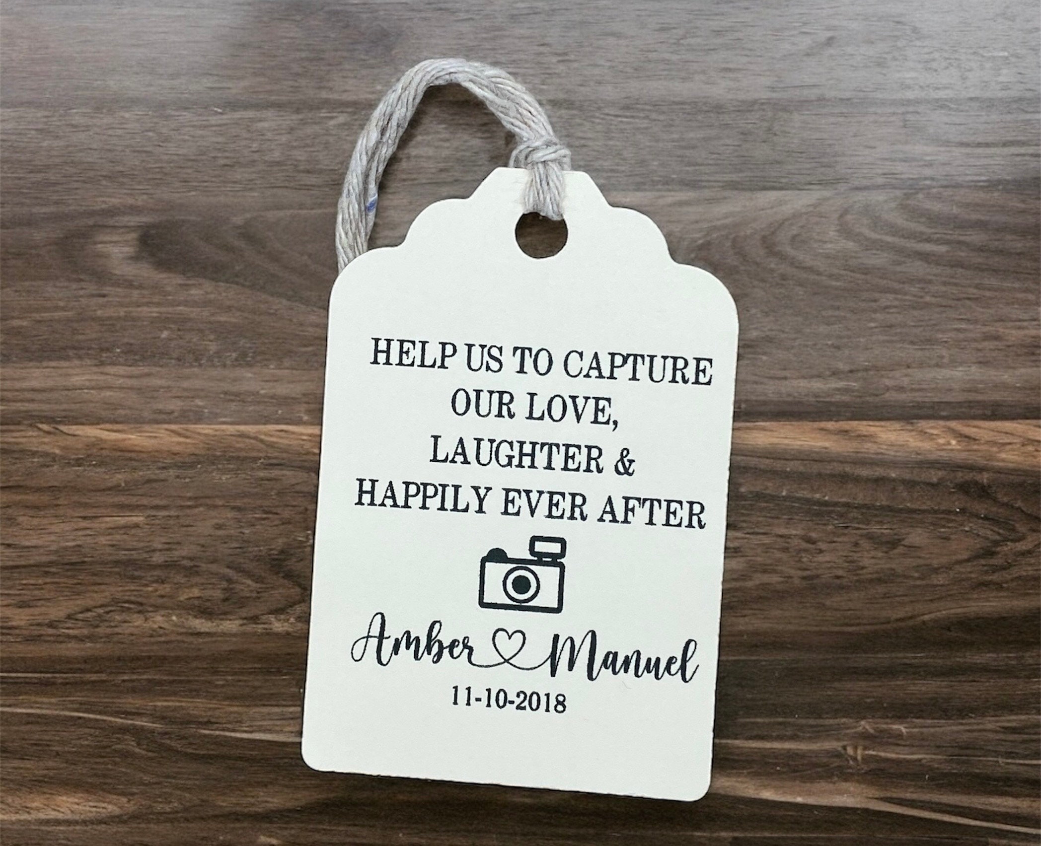 Disposable Camera, Disposable Wedding Camera Favor Tags, 2.5