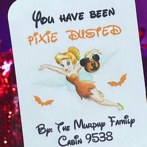 Pixie Dust Gift Tag, Pixie dust Cruise, FE Tag, pixie dust gift tag, Disney Cruise Halloween tags, Fish Extender Tag Cruise, tinkerbell tags