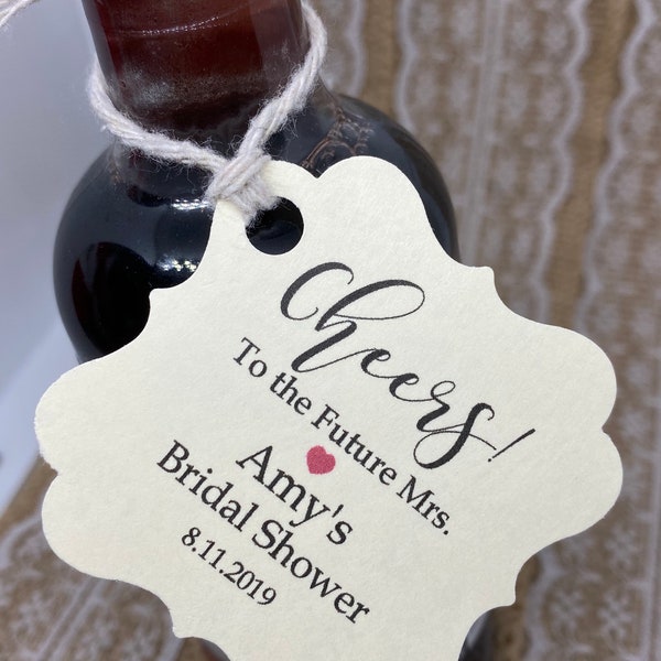 cheers Favor Tags, from the future Wedding tags, Thank You tags, Favor tags, Gift tags, Bridal Shower Favor Tags, cheers tag, wine favor tag