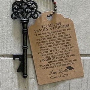 key bottle openers AND TAG, Graduation class, graduation tags, graduation party tags, graduation favor, key bottle openers, Key to Success