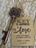 Key Bottle Openers AND Tags, Wedding Favors, Skeleton Key Favors, Key to Happiness Tags, Wedding Key Tag, Bottle Opener Tags, Key Tags, key 