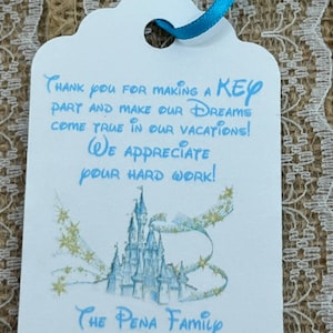 Disney Cast Member Thank you Tag, GIFT for Disney Cast members, Disney tags, thank you Cast member, mickey tags, Disney Cast member