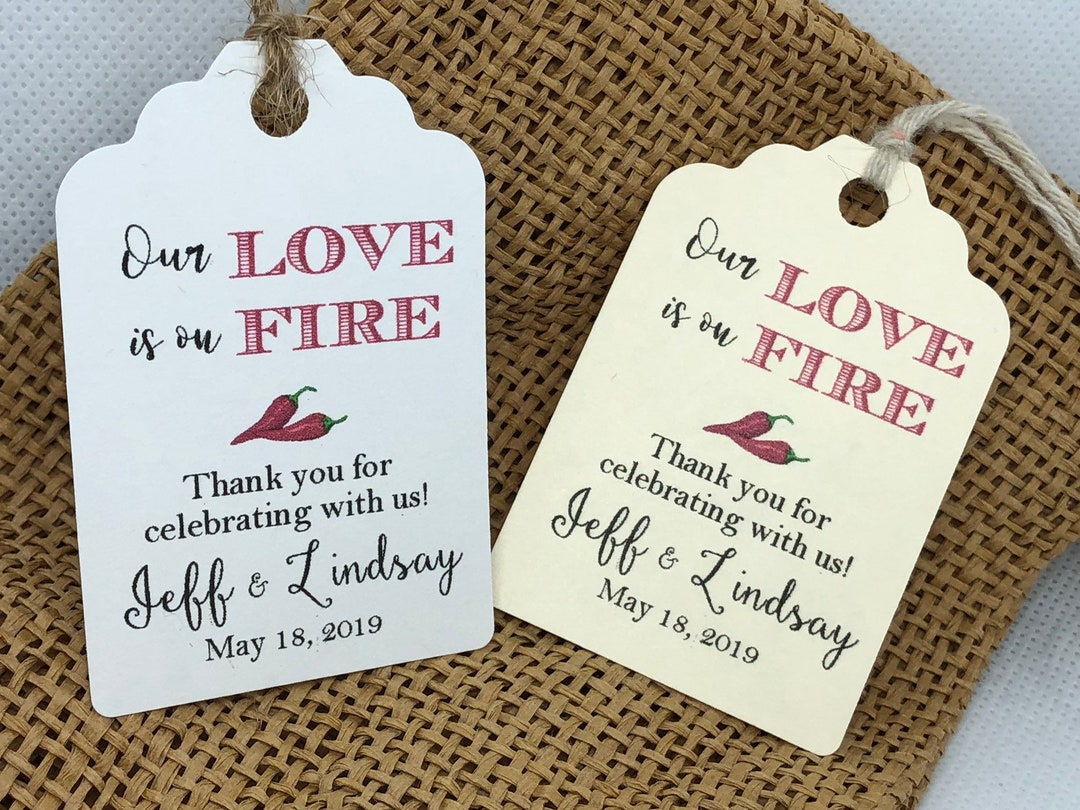 Hot Sauce Favor Tags, Wedding Tags, Thank You Tags, Favor Tags, Our