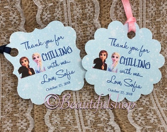 frozen 2 Favor Tags, Thank You tags, Favor tags, Gift tags, frozen party, frozen tags, frozen theme party, (SET OF 20 tags), Frozen II