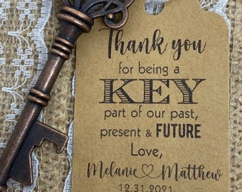 Key Bottle Openers AND Tags, Wedding Favors, Skeleton Key Favors, Key to Happiness Tags, Wedding Key Tag, Bottle Opener Tags, Key Tags, key