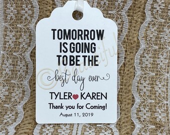 Best Day Ever tags, Wedding Rehearsal Dinner, Wedding Favors Tags, Silverware Tags, Wedding Tags, Rehearsal dinner tags, rehearsal tags, tag