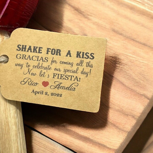 Maracas Favor Tags, Wedding tags, Thank You tags, Favor tags, Gift tags, Mexican Favor Tags, maracas tags, kiss ceremony tags, mexican tags