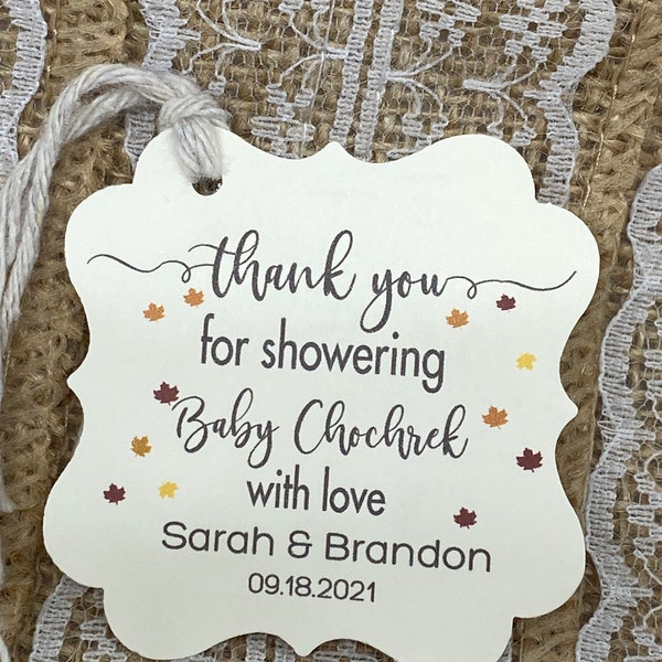 fall Favor Tags, Shower tags, Thank You, pumpkin baby shower, fall baby shower, little pumpkin baby girl or boy, autumn tag, pumpkin tags