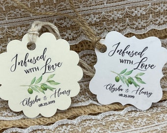 olive oil Favor Tags, Wedding tags, olive tags, Gift tags, Shower Favor Tags, olive our love, grazie tags, olive oil, olive oil bottles
