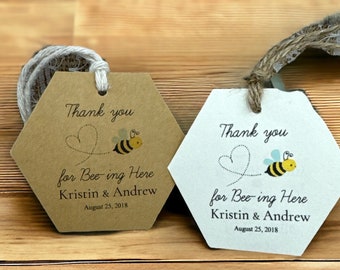 Bee Favor Tags, honeycomb, HONEY tags, Thank You tags, Favor tags, Gift tags, Bridal Shower Favor Tags, meant to bee, Honey sticks, jam tag