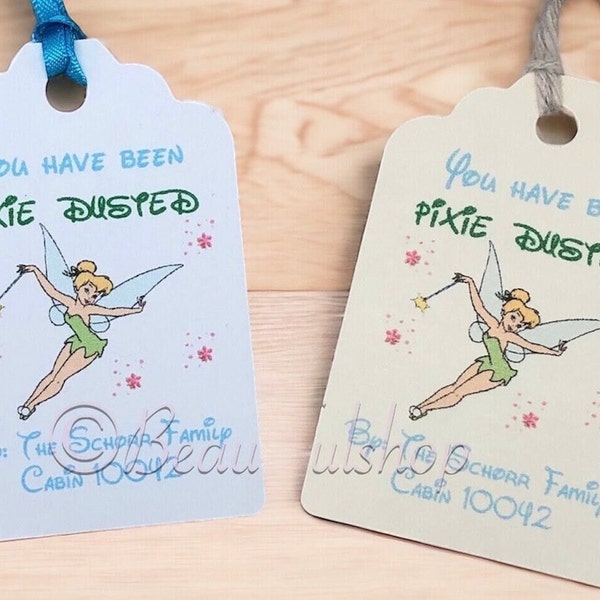 Pixie Dust Gift Tag, Pixie dust Cruise, FE Tag, Pixie Dusting Disney Hotel, Disney Cruise tags, Fish Extender Tag Cruise, Tinkerbell tags