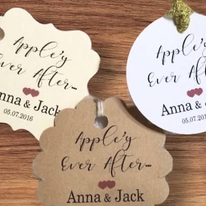 apple Favor Tags, Wedding tags, Thank You tags, koufeta tags, Gift tags, Shower Favor Tags, Apple&#39;y ever after tags, apples tags, fall tags