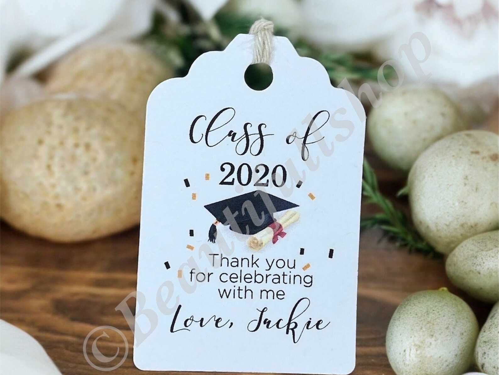 Personalized Graduation Favor Tags, Thank You Gift Tags - Etsy