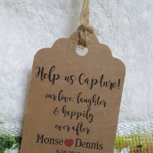 disposable camera, disposable wedding camera Favor Tags, 2.5&quot;L x1.8&quot;w, disposable camera tag, wedding tag, Wedding camera, camera tags