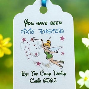 Pixie Dust Gift Tag, Pixie dust Cruise, FE Tag, pixie dust gift tag, Disney Cruise Christmas tags, Fish Extender Tag Cruise, tinkerbell tag