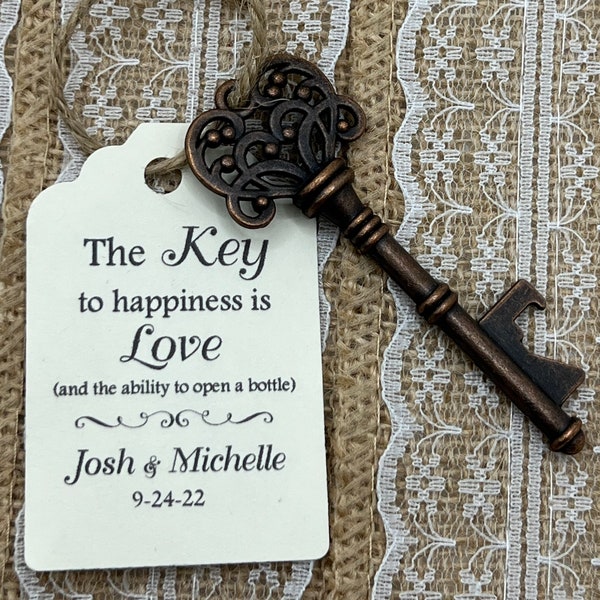 Key Bottle Openers AND Tags, Wedding Favors, Skeleton Key Favors, Key part  Tags, Wedding Key Tag, Bottle Opener Tags, Key Tags, key