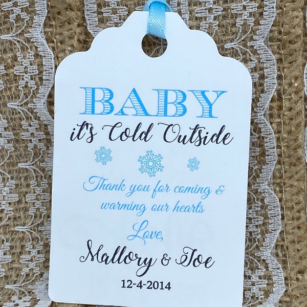 baby it's cold outside tags, winter party Favor Tags Baby Shower tags, Thank You tags, Favor tags, Gift tags, baby shower, snow tags, its