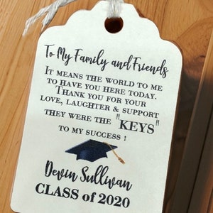 To my family and friends, graduation Favor Tags, Graduation Tags - centerpiece Graduation Tags, Graduation Decorations, Graduation party