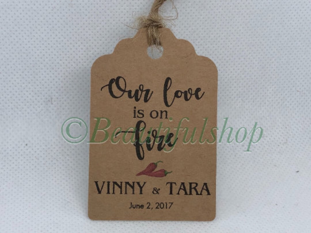 Hot Sauce Favor Tags Hot Sauce Tags Wedding Tags Thank You Etsy