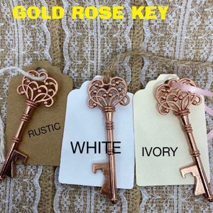 Wedding Favors, Key Bottle Openers AND Tags, Skeleton Key Favors, Key to Happiness Tags, Wedding Key Tag, Bottle Opener Tags, Key Tags, key image 5