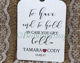 pashmina or blanket  Favor Tags, Wedding tags, Thank You tags, Favor tags, Gift tags, Bridal Shower Favor Tags, Pashmina tags, blankets tags