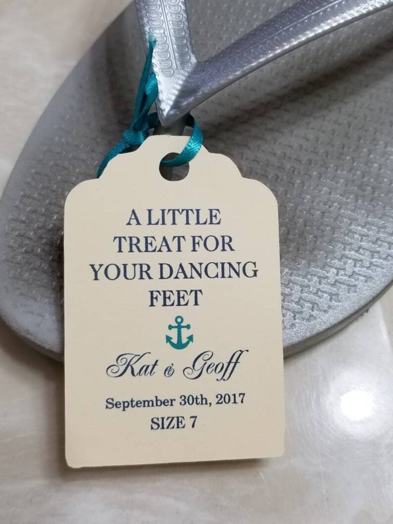 flip flop tags flip flop Favor Tags Wedding tags a little treat for your dancing feet Love 2.5Lx1.8w /'/' Favor tags Thank You tags