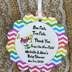 Dr Seuss Tags,Baby Shower tags, Thank You tags, Favor tags, Gift tags, dr seuss, cat in the hat baby shower tag, one fish two fish, rainbow