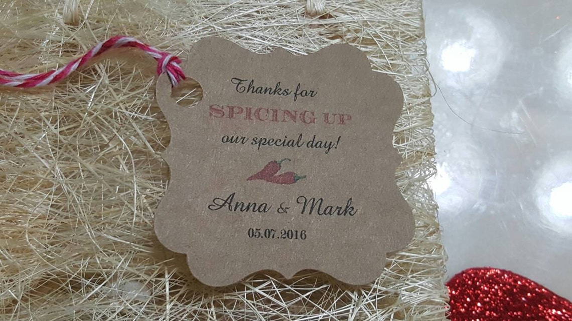 Hot Sauce Favor Tag Thanks for Spicing up Our Day Tags Etsy
