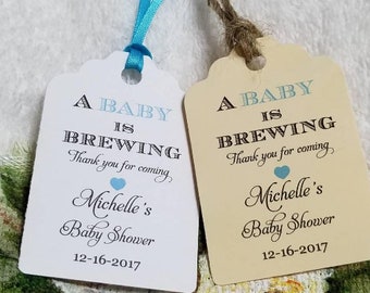 baby is brewing Favor Tags, baby Shower tag, Thank You tags, Favor tags, Gift tags, baby Shower Favor Tags, a baby is brewing, coffee tags