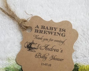 baby is brewing Favor Tags, baby Shower tag, Thank You tags, Favor tags, Gift tags, baby Shower Favor Tags, a baby is brewing, coffee tags
