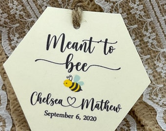 bee Favor Tags, honey tags, HONEY tags, Favor tags, Gift tags, Bridal Shower Favor Tags, meant to bee, Honey sticks, honeycomb tags