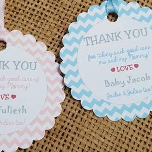 Delivery Nurse Tags, Thank you for Taking Such Good Care of Me and My Mommy Tags, Delivery Thank You Tags, Nurse Thank You Tags, Set 12 tags