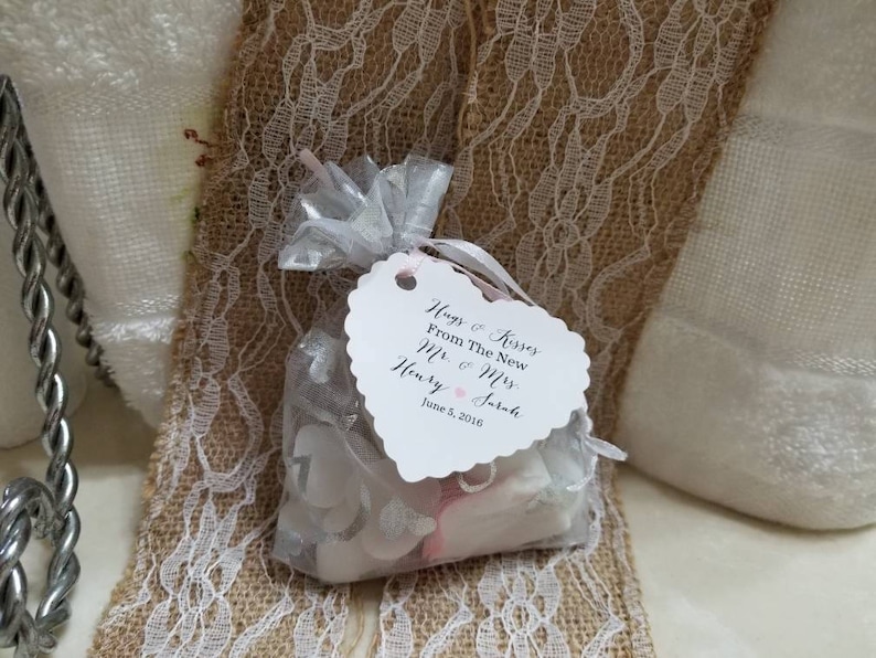 Hugs and Kisses Favor Tags 2 Wedding Tags Thank You - Etsy