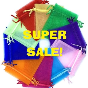 Organza bags 4x6&quot; - Organza bags - Organza gift bags - Sheer bags - Small organza bags - Drawstring bag - Jewelry pouch