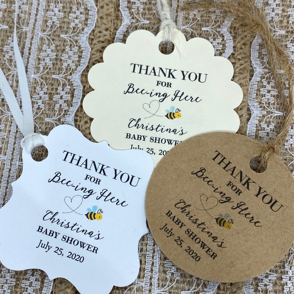 Etiquetas de favor de abeja, etiquetas de miel, etiquetas de baby shower, etiquetas de agradecimiento, etiquetas de favor, etiquetas de regalo, etiquetas de favor de despedida de soltera, destinadas a abeja, madre a abeja