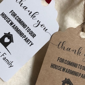 house warming favor Tags, housewarming party, Thank You tags, Favor tags, Gift tags, housewarming tags, new house tags, moving house tags