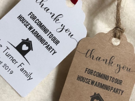 House warming favor Tags housewarming party Thank You tags | Etsy