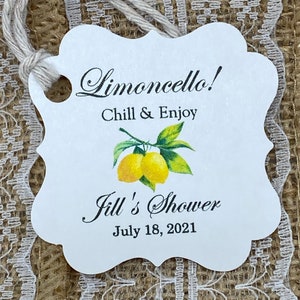 limoncello tags, limoncello Favor Tags, Wedding tags, Thank You tags, Favor tags, Gift tags, Italian wedding theme, grazie tags, lemons tags