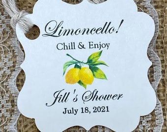 limoncello tags, limoncello Favor Tags, Wedding tags, Thank You tags, Favor tags, Gift tags, Italian wedding theme, grazie tags, lemons tags