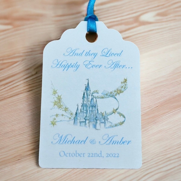 cinderella castle Favor Tags, Wedding tags, Thank You tags, Bridal Shower Favor Tags, disney wedding, fairy tale, castle tags, disney castle