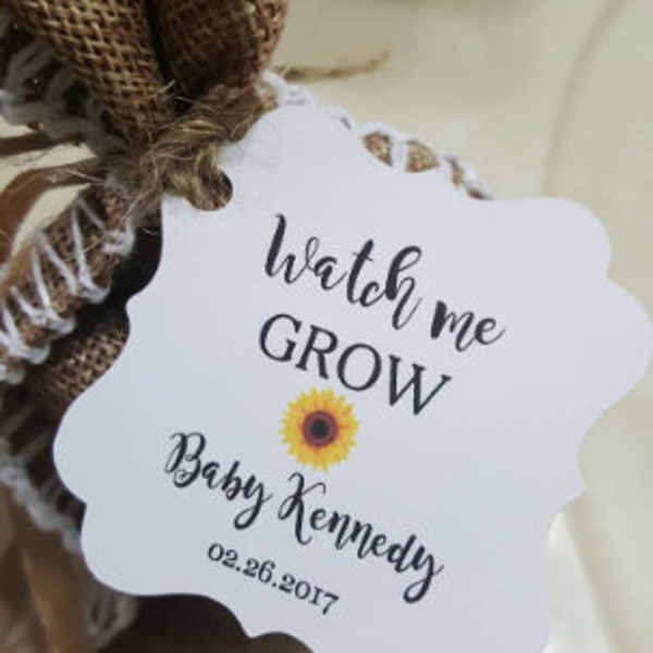 Watch Me Grow tags, Succulent Favor Tags, seeds tags, succulent Favor tags, baby Shower tags, let love grow, watch me grow. succulent tags