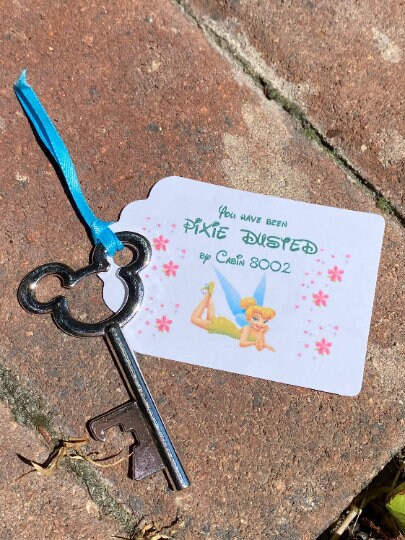 Pixie Dust Gift Tag and KEY, Pixie dust Cruise, FE Tag, gift and tag, Disney Cruise  tags, Fish Extender Tag Cruise, tinkerbell tag, Mickey