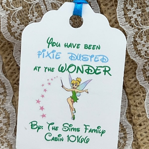 Pixie Dust Gift Tag, Pixie dust Cruise, FE Tag, pixie dust gift tag, Disney Cruise Christmas tags, Fish Extender Tag Cruise, tinkerbell tag