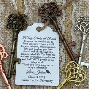 key bottle openers AND TAG, Graduation class, graduation tags, graduation party tags, graduation favor, key bottle openers, Key to Success