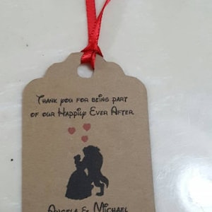beauty and the beast Favor Tags,Wedding tags, Thank You tags, Favor tags, Gift tags, beauty and the beast, disney wedding tags, be our guest