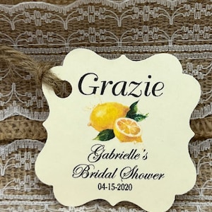 limoncello tags, limoncello Favor Tags, Wedding tags, Thank You tags, Favor tags, Gift tags, Italian wedding theme, grazie tags, lemons tags