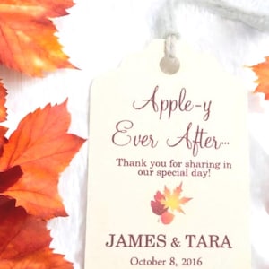 apple Favor Tags, Wedding tags, Thank You tags, koufeta tags, Gift tags, Shower Favor Tags, Apple&#39;y ever after tags, apples tags, fall tags