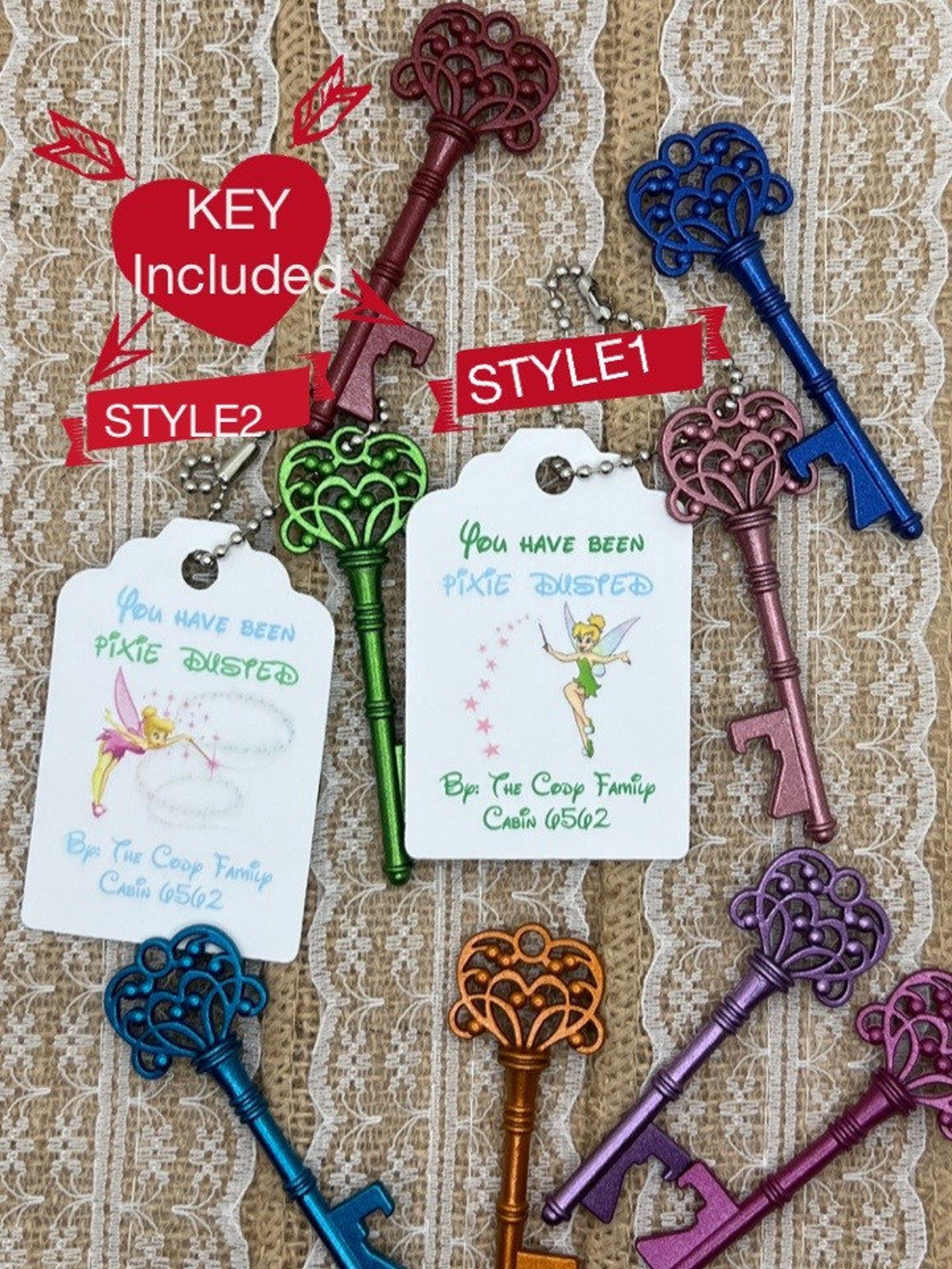 Pixie Dust Gift Tag and KEY Pixie Dust Cruise FE Tag Gift Etsy
